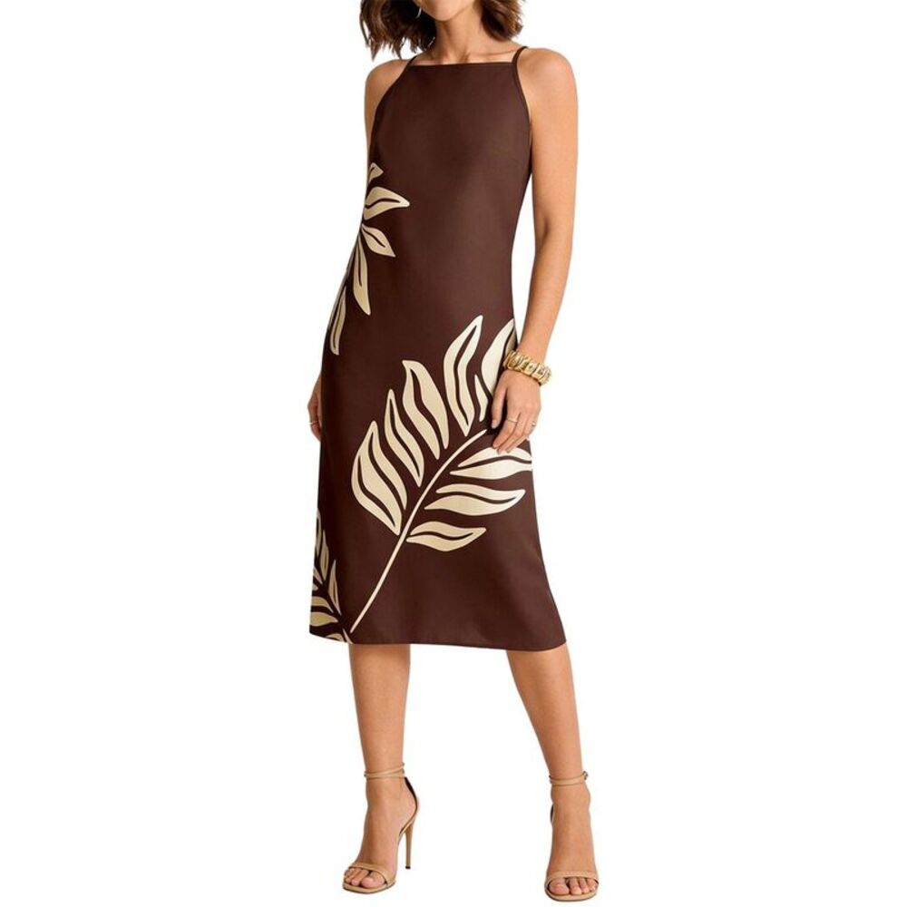 Esea Womens  Midi Dress, Brown